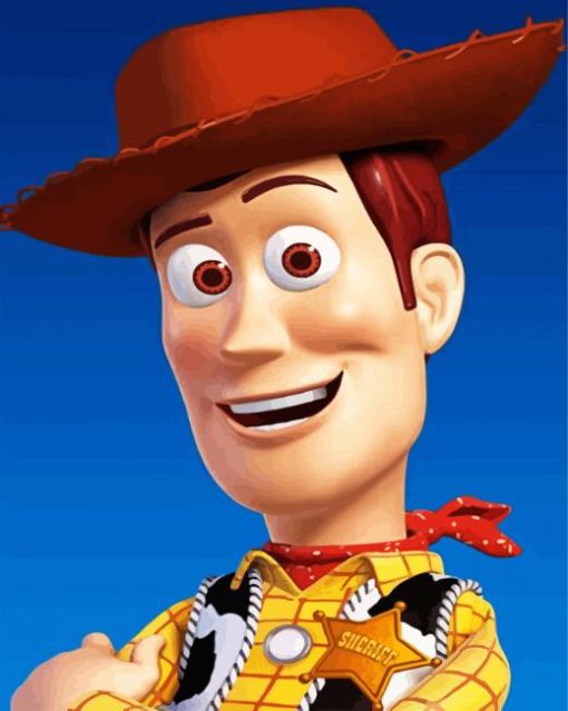 Sherrif Woody From Toy Story Animation paint by numbers
