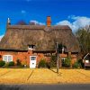Huge Thatched Cottage paint by numbers