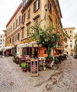Trastevere Rome Italy paint by numbers