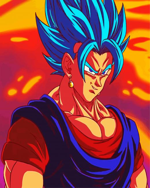 Vegito Anime Character paint by numbers