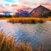 Aesthetic Vermilion Lakes Canada paint by numbers