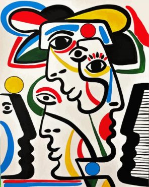 Aesthetic Abstract Faces Art paint by number