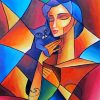 Abstract Woman Cubist Art paint by numbers