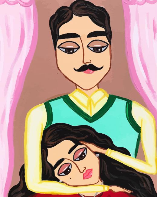 Aesthetic Arab Couple paint by number