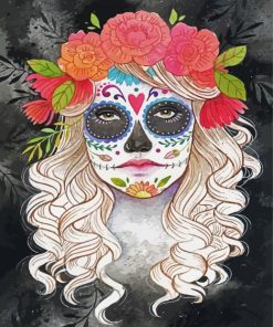 Aesthetic Catrina paint by numbers
