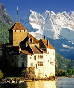 Chillon Castle paint by numbers