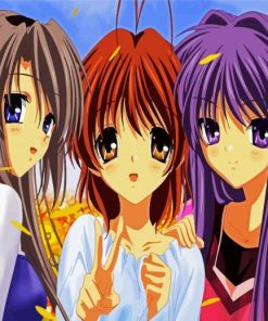 Aesthetic Clannad Anime Characters paint by number