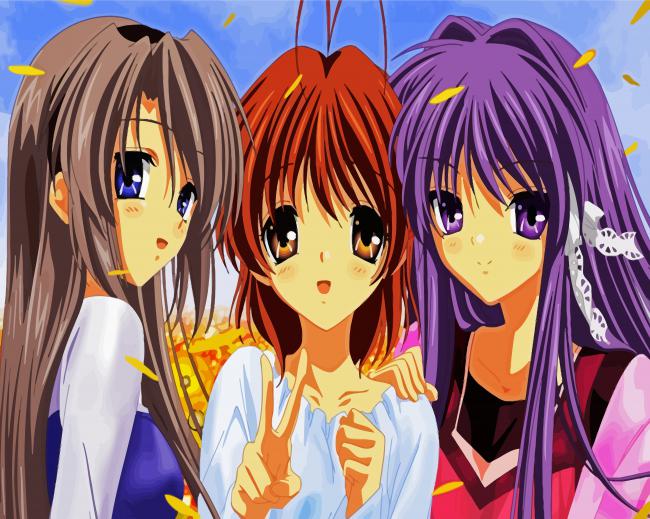 Aesthetic Clannad Anime Characters paint by number