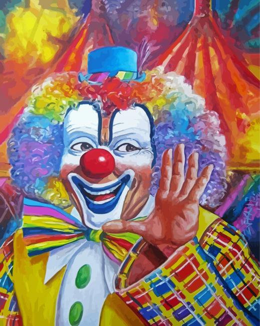 Aesthetic Smiling Clown paint by number