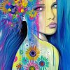 Aesthetic Colorful Lady paint by numbers
