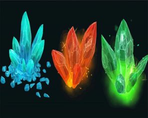 Aesthetic Colorful Crystals paint by numbers