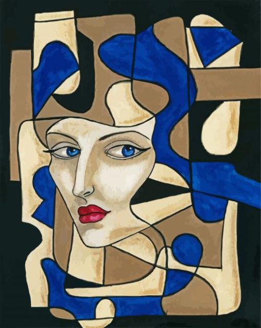 Aesthetic Lady Cubism paint by numbers