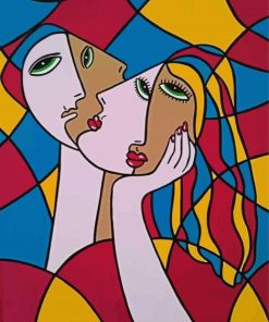Aesthetic Woman Cubism paint by numbers