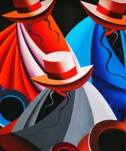Aesthetic Cubism Men With Hats paint by numbers