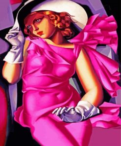 Pink Deco Lady paint by numbers