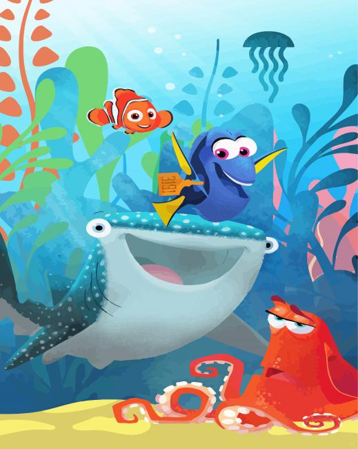Aesthetic Nemo Fish And Dory paint by numbers