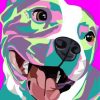 Aesthetic Pitbull Dog paint by number
