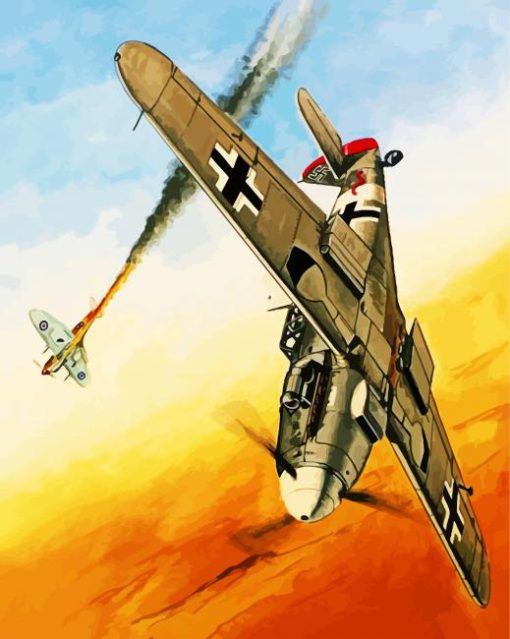Stuka Plane Illustration paint by numbers