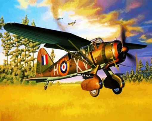 Stuka War Plane paint by numbers