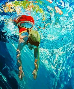Swimmer Girl paint by numbers