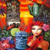 Tiki Woman Art paint by numbers