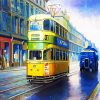 Yellow Od Tram paint by numbers
