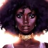 Aesthetic Afro Black Girl paint by numbers