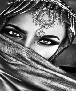 Arabic Woman With Headdress paint by numbers