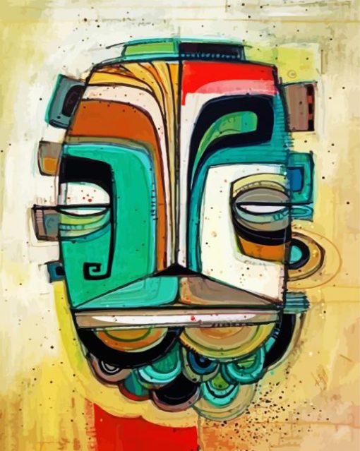 Abstract Tiki Art paint by numbers