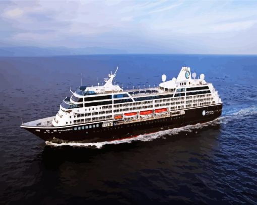 Azamara Ship In The Sea paint by numbers