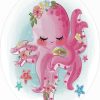 Baby Cute Pink Octopus paint by numbers