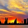 Bahrain Skyline Sunset paint by numbers