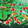 Beatiful Koi Fish In The Water paint by numbers