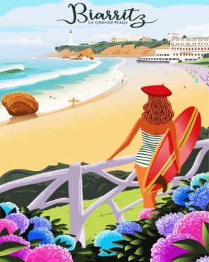 Biarritz France paint by numbers