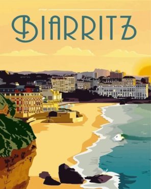 Biarritz Posters France paint by numbers