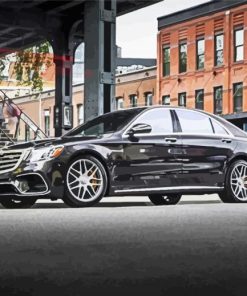 Black Mercedes Amg S63 Car paint by numbers