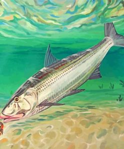 Bonefish Eating Crabs paint by numbers