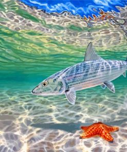 Big Bonefishes Underwater Art paint by numbers
