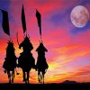 Brave Samurais Silhouette paint by numbers