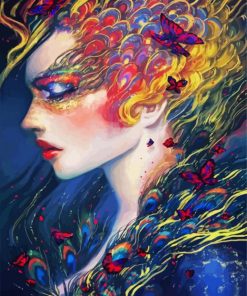 Butterfly Lady Art paint by numbers