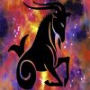 Capricorn Horoscope Silhouette paint by number