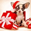 Cute Christmas Dog paint by number