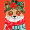 Christmas Fox paint by number