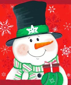 Chrismas Snow Man Animation paint by numbers