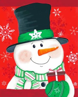 Chrismas Snow Man Animation paint by numbers
