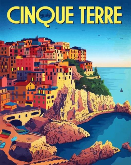 Cinque Terre Italy paint by number