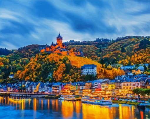 Cochem City In Germany paint by numbers