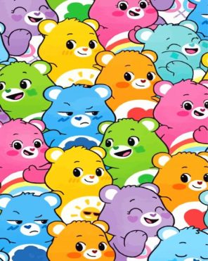 Colorful Bears paint by number
