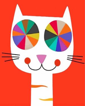 Colorful Cat paint by number