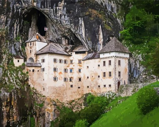 Cool Predjama Castle Slovenia paint by numbers